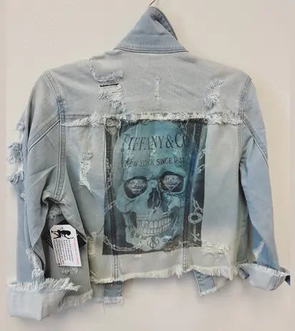Watercolor Skull Denim SOLD OUT