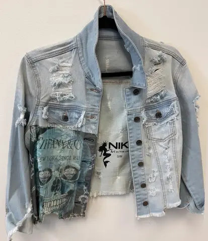 Watercolor Skull Denim SOLD OUT