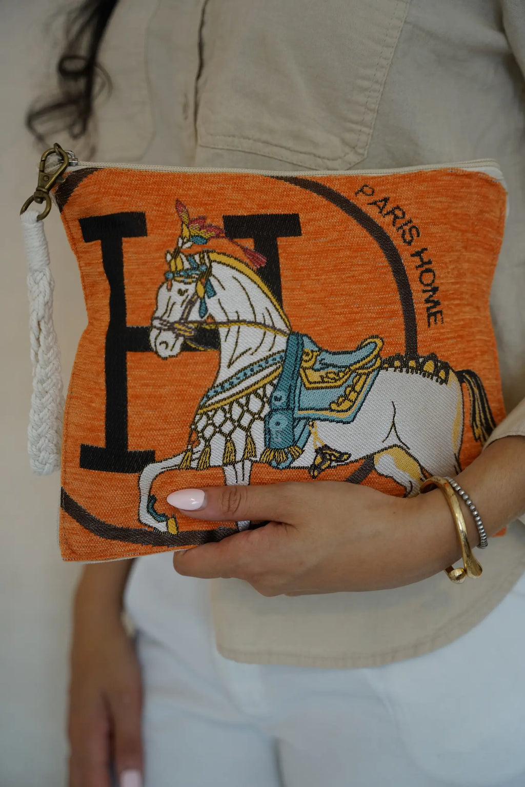 Equestrian Clutch Dreamsicle