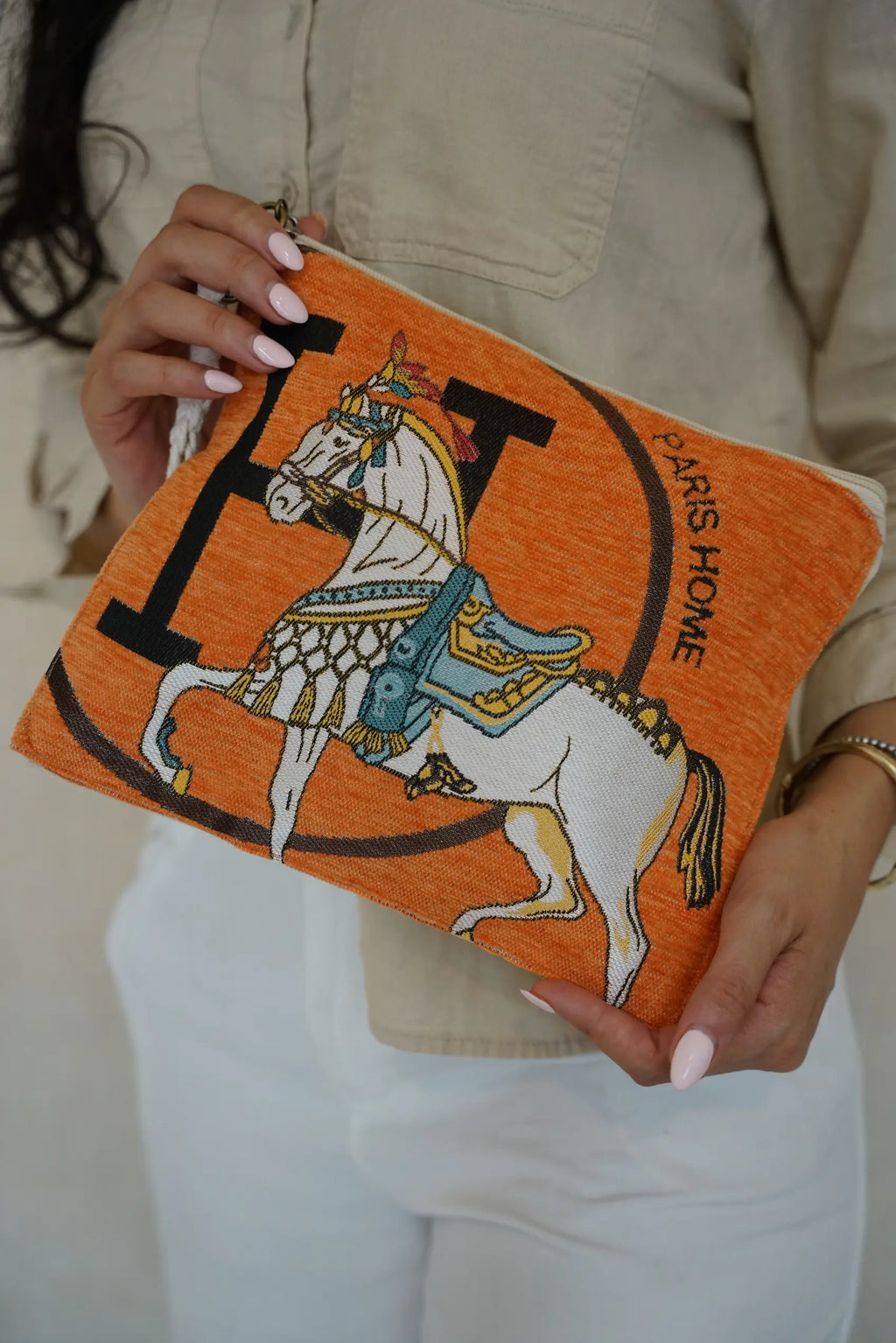 Equestrian Clutch Dreamsicle