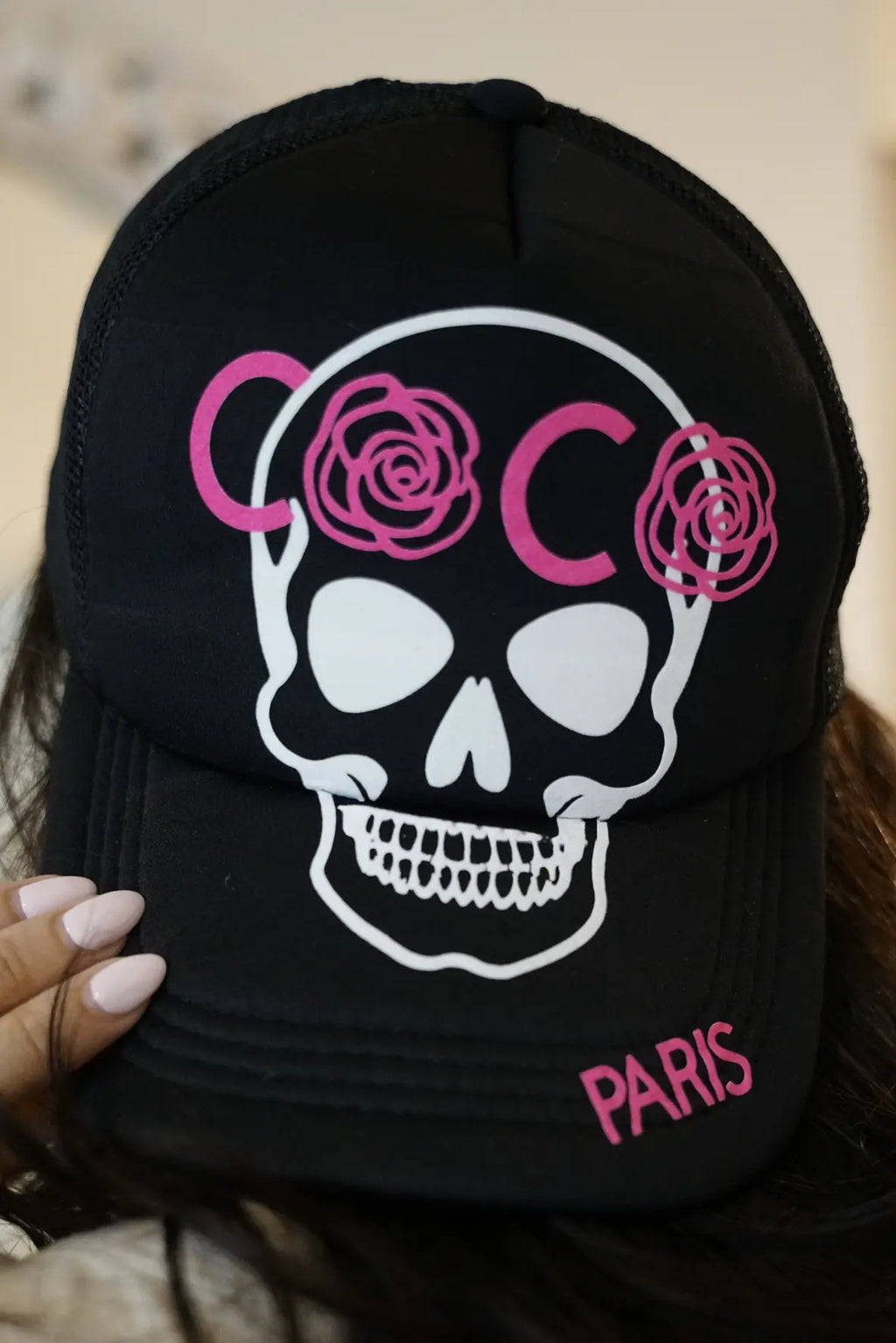 Rose Skull Trucker